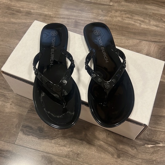 🔥🔥TORY BURCH Studded Jelly Flip Flop - Picture 6 of 17